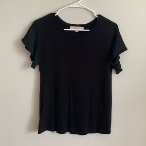 Petite Casual Black Top